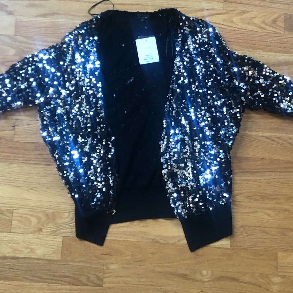 Topshop sequin cardigan. NWT